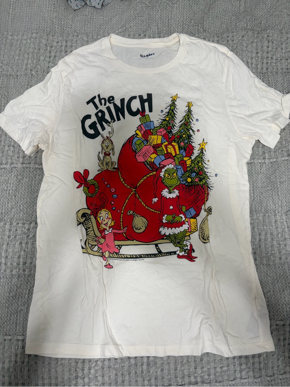 Old Navy The Grinch White Graphic Tee